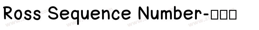 Ross Sequence Number字体转换